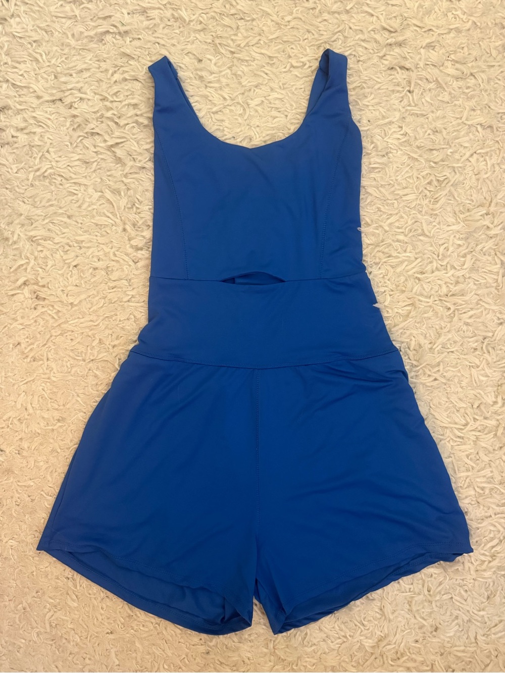 Royal Blue One-Piece Skort Romper
